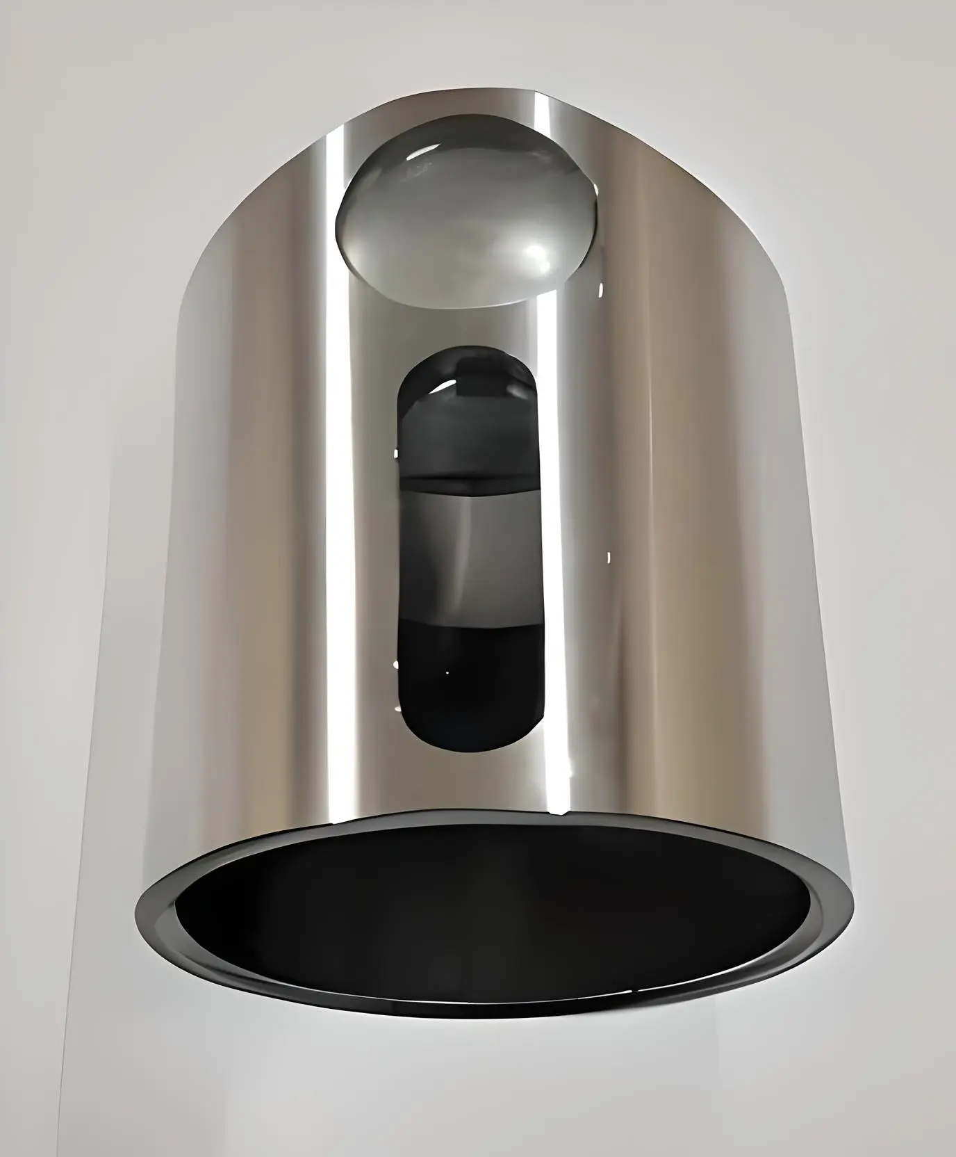 Shiny cylindrical roller tappet component displayed against a white background, featuring a circular cutout.