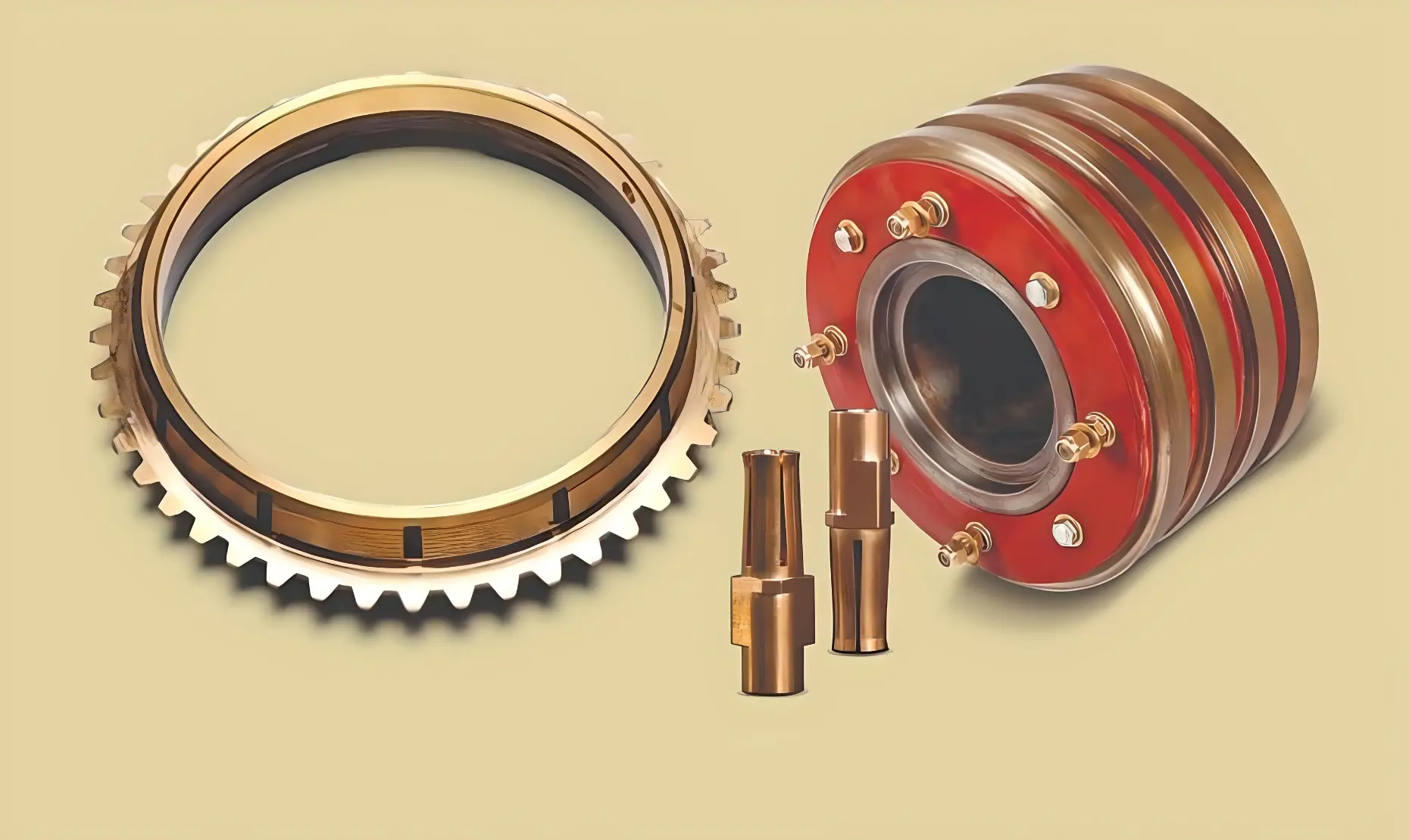 Gear, bars, slip rings